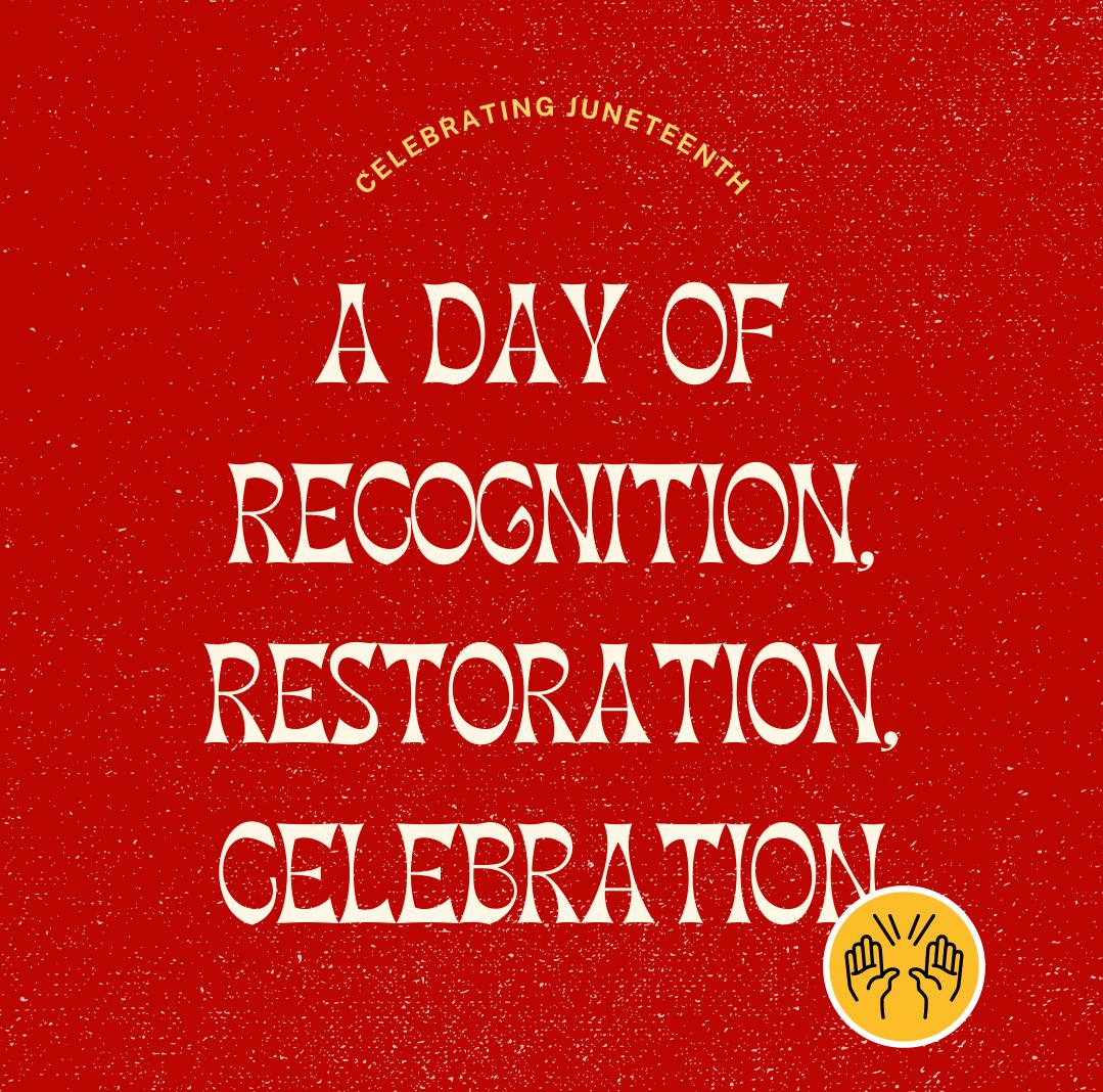 Happy Juneteenth! We know many are celebrating for the first time. Some ways you can do so are supporting Black businesses or taking time to learn more about Juneteenth. Recognition of this day acknowledges how far we have come and reminds us how much we still have to improve.