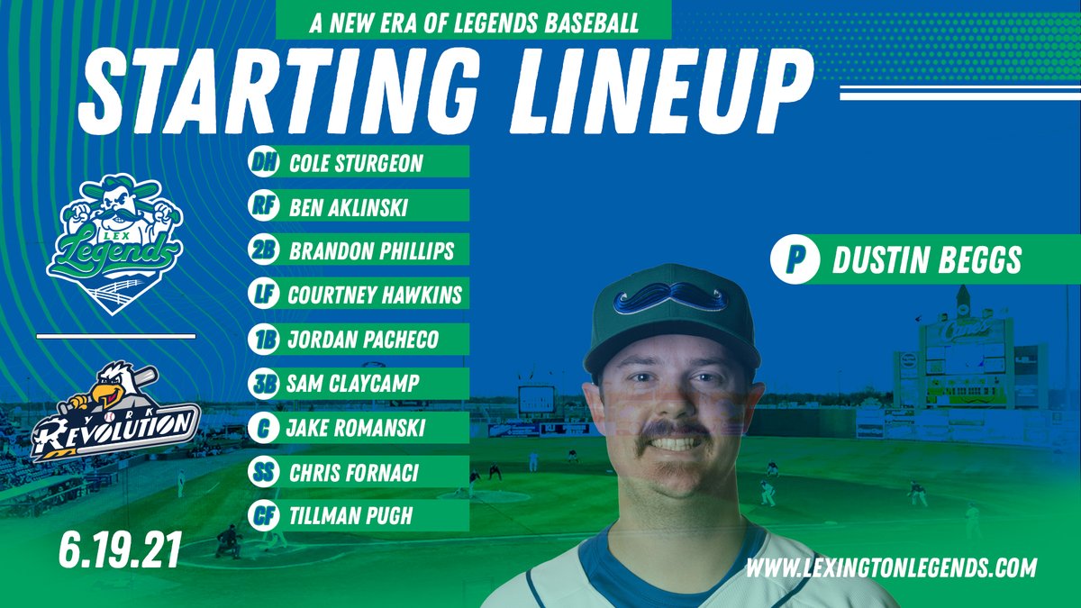 Lexington Legends (@golexlegends) on Twitter photo Here is tonights starting line up for your Lexington Legends presented by <a href="/KentuckyCards/">KentuckyCards</a>
First Pitch: 6:30pm
Catch the Game here: bit.ly/3zGXB38 Here is tonights starting line up for your Lexington Legends presented by <a href="/KentuckyCards/">KentuckyCards</a>
First Pitch: 6:30pm
Catch the Game here: bit.ly/3zGXB38