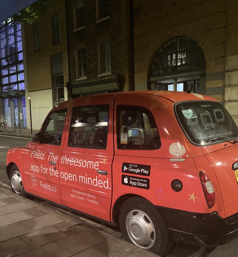 hannahtindle's tweet photo. Therapist: The Feeld taxi doesn’t exist it can’t hurt you 

The Feeld taxi: https://t.co/x5bvCbfzFG