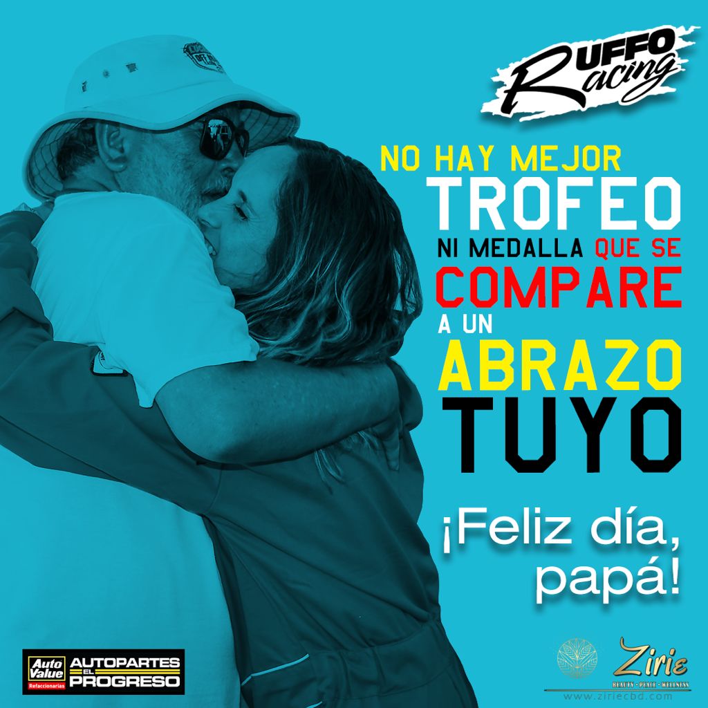 ruffo_racing's tweet photo. Llantas, bujías, filtros, amortiguadores, mangueras, empaques... hicimos una lista, pero no encontramos un repuesto que sustituya un abrazo tuyo. ¡#FelizDíaDelPadre! 

#RuffoRacing #Ruffianes #OffRoad #SomosRuffianes  #DíaDelPadre #FelizDíaPapá #AutopartesElProgreso #Zirie https://t.co/7Yf9tHX2Ur