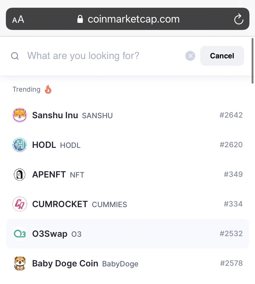 We are TRENDING 🔥on CoinMarketCap.com ! 

KEEP IT GOING: Go there and search Baby Doge and star ⭐️ us