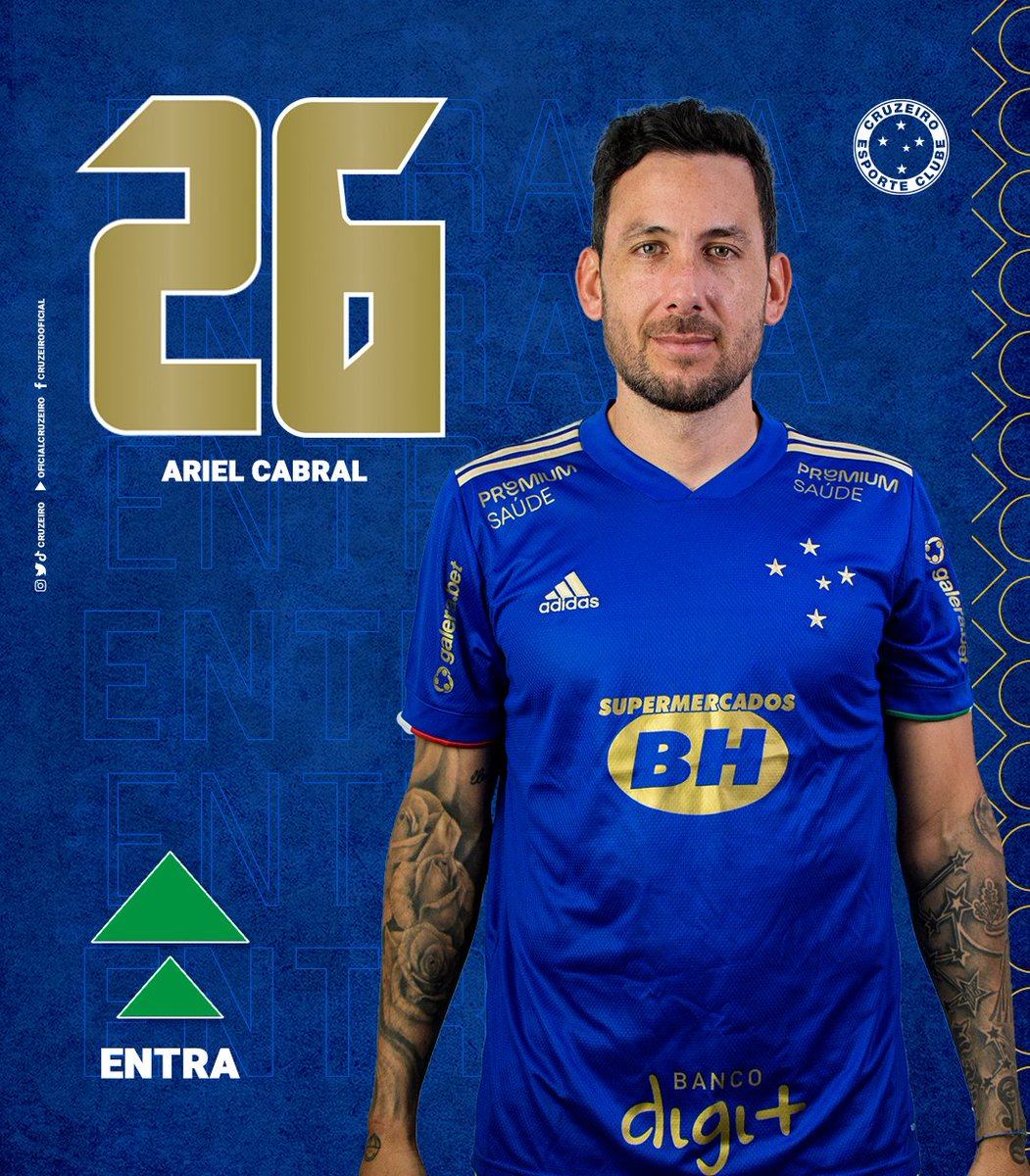 Ex-Cruzeiro, Ariel Cabral é anunciado por clube uruguaio