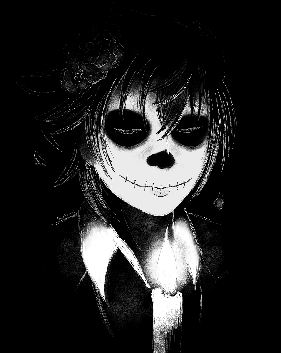 I'm one day late at #FFXVWorldTour, but here I am for day two! The theme was "Festivals, holidays and traditions" That's why I decided to draw Noctis as a Catrin. 💀🕯️Hay mucho potencial con el tema del día de muertos, su simbolismo y FFXV, sí que sí. 
#FFXV #Noctis #ノクティス