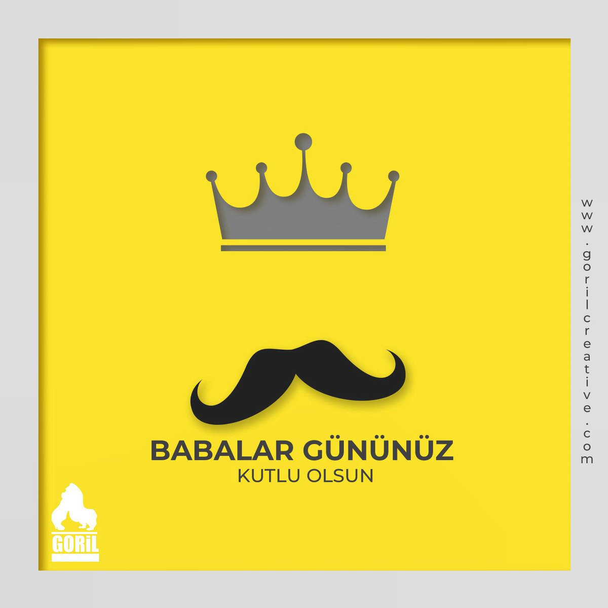gorilcw's tweet photo. Babaların, baba gibi hissedenlerin, baba kelimesini hakkıyla sahiplenen kral babaların günü kutlu olsun.👊

#babalargünü #babalargününüzkutluolsun #baba #kahramanbabam #kralbaba  #süperbaba #happyfathersday #fathersday #gorilcw #tasarım  #sosyalmedya #türkiye #ankara https://t.co/eOyw5wjJ5I