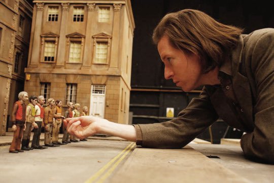 ddoniolvalcroze's tweet image. Wes Anderson and Bill Murray on the set of Fantastic Mr. Fox (2009).