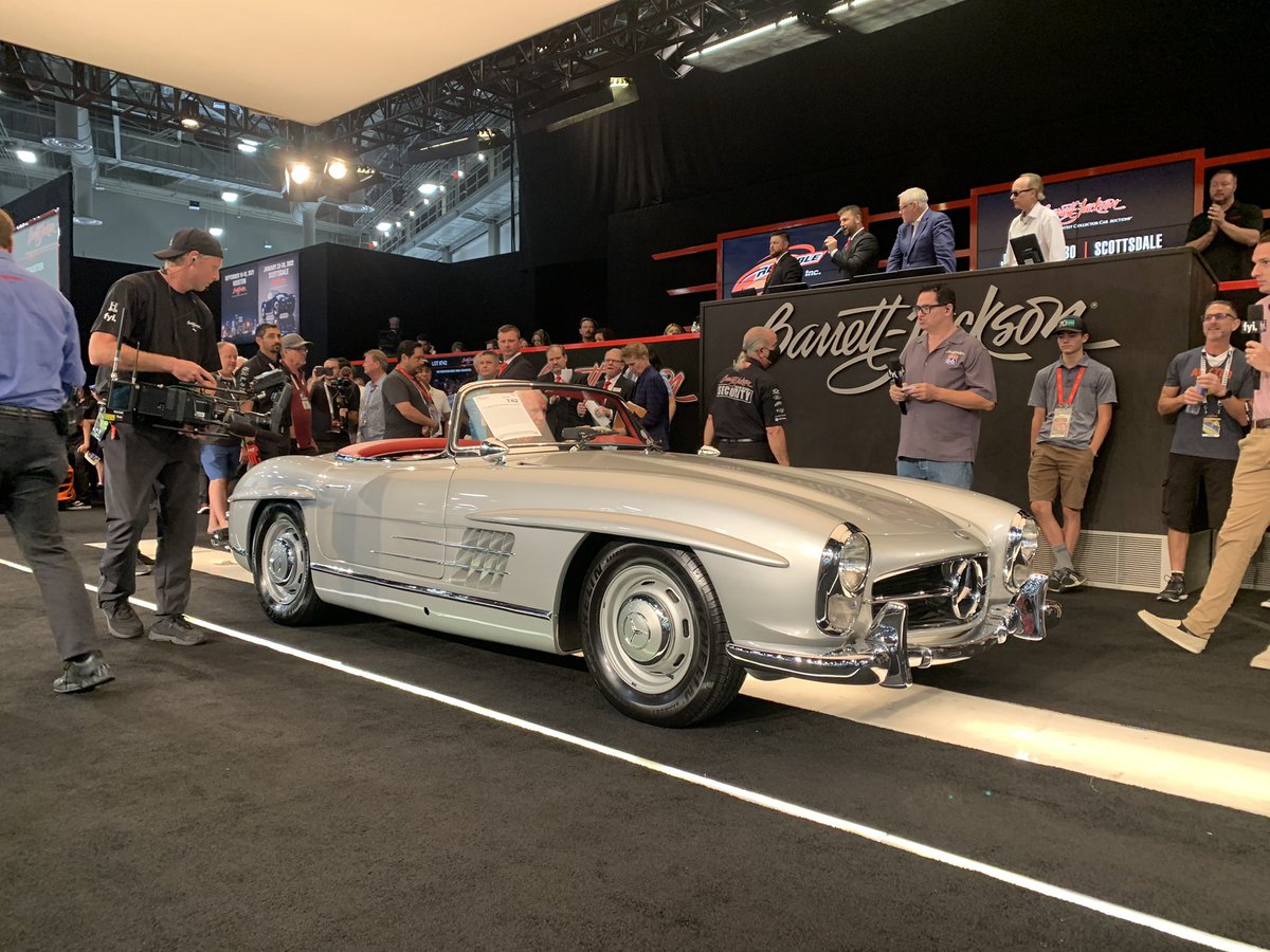 1957 Mercedes Benz 300SLRoadster sold for 950k at the Barrett Jackson Auction Las Vegas, just short of I million could have easily sold for more