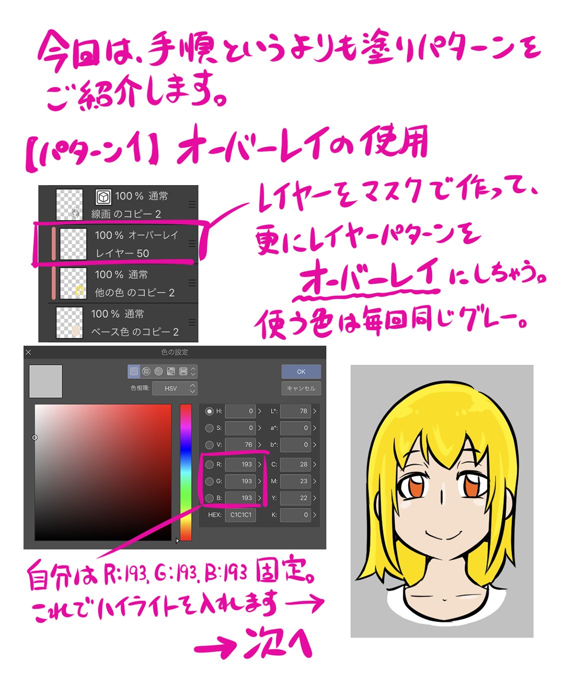 水道橋ですら イラストレーター 漫画家 カラー漫画時短したいっ 4 今回は瞳の塗るときの時短ついて これまでやってきたハイライトと陰影を応用して瞳の中をアレンジする事ができます そして最強の時短は 塗らない 漫画 漫画好きな人と