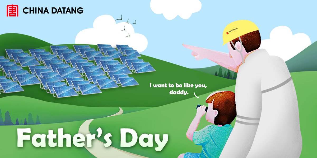 China_Datang's tweet photo. #CDTLife Today is #FathersDay . Father is not only a role model for kids, but also a major educator about values. I was taught by my father about conserving energy and protecting the environment. Now I have my own kids, I will keep passing the same value. https://t.co/azeC4TOgHx