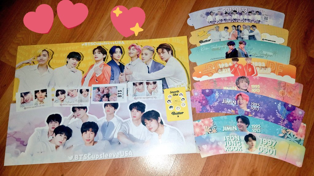 9_de_octubre's tweet photo. All the @BTS_twt cupsleeves, banners and cards I missed before~~ so pretty ๐คฉ๐๐ #BTS #BTSxMiami #EternalWithBTS @BTSCupsleeveUSA https://t.co/EW864F7y2S