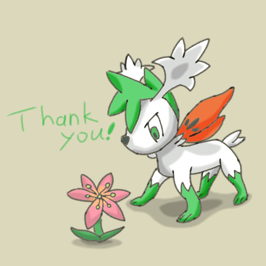 ルナ シェイミ 描きました ポケモン 父の日 シェイミ グラシデアの花 イラスト