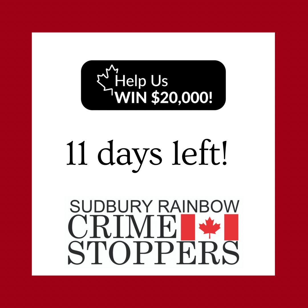 11 DAYS LEFT to help us win $20,000!

Every dollar you donate in June enters us for a chance to win #GivingChallengeCA.

Learn more &amp; donate here: canadahelps.org/en/charities/s…