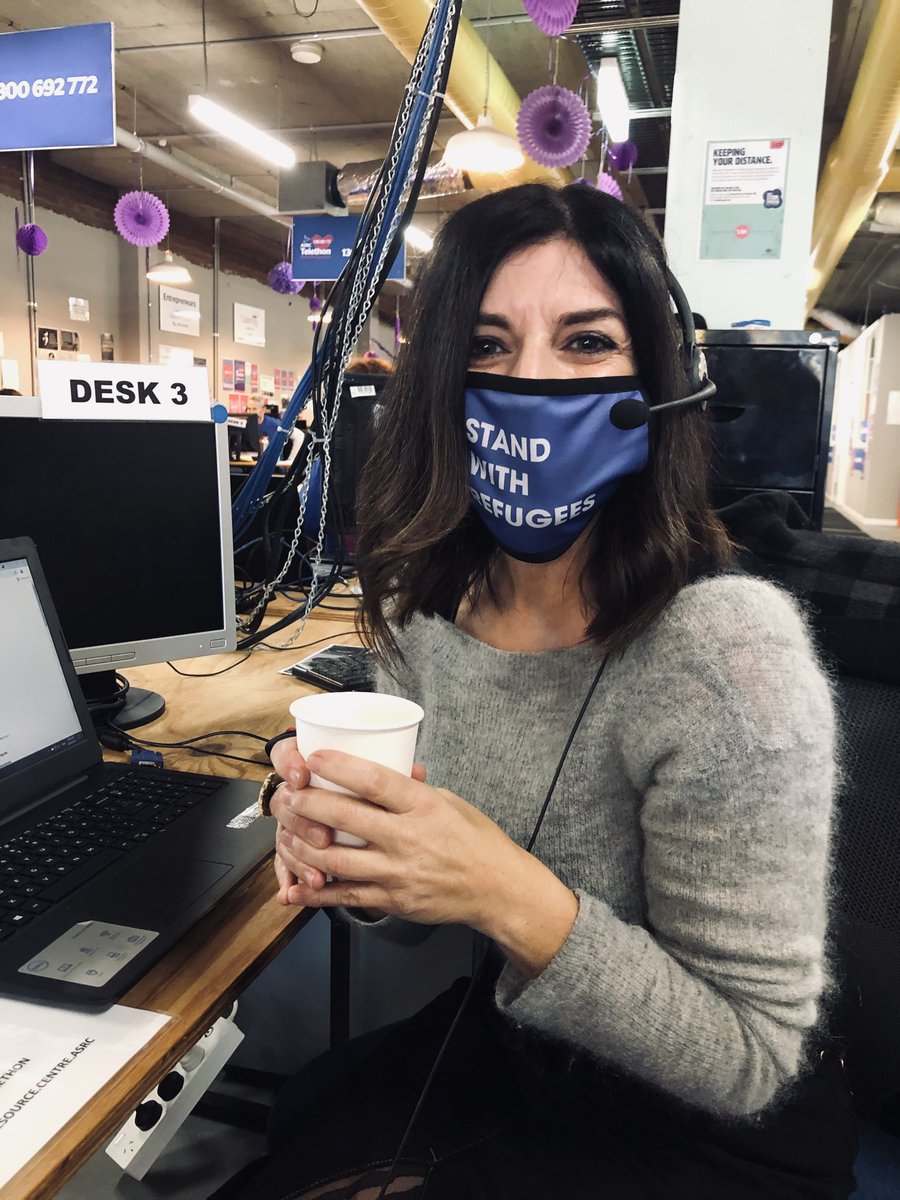 Powering our way through another ⁦@ASRC1⁩ Telethon with love, laughs and tea! Call 1300 692 772 #ASRCTelethon 💙