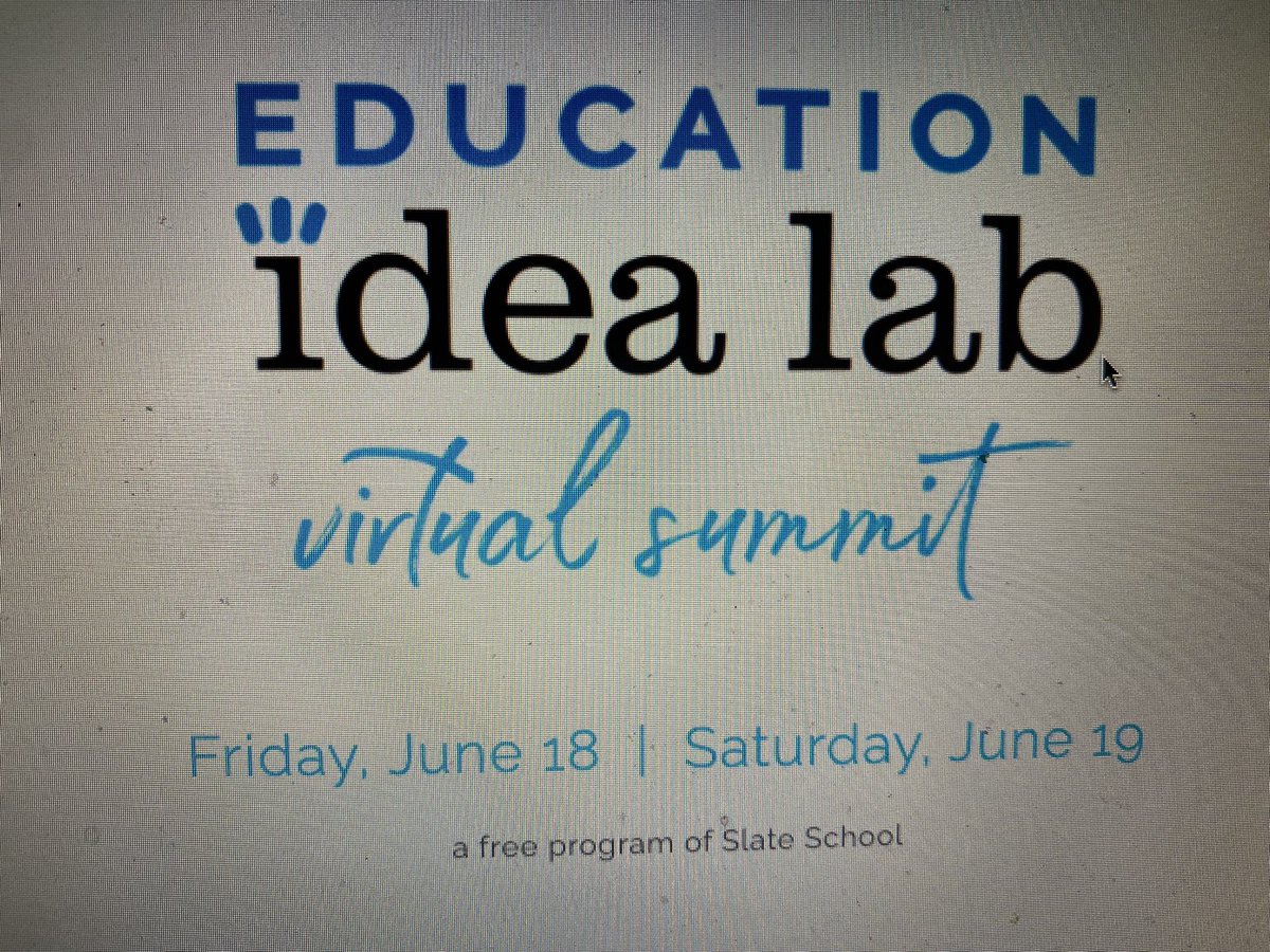 Wow…great weekend of learning-Education Idea Lab Virtual Summit put on FREE from Slate School <a href="/SlateSchoolOrg/">Slate School</a> The sessions continued to focus on ways and why to keep our learners at the center!  Thank you for two full days of amazing networking and learning!  <a href="/BBEschools/">BBE Public Schools</a>
