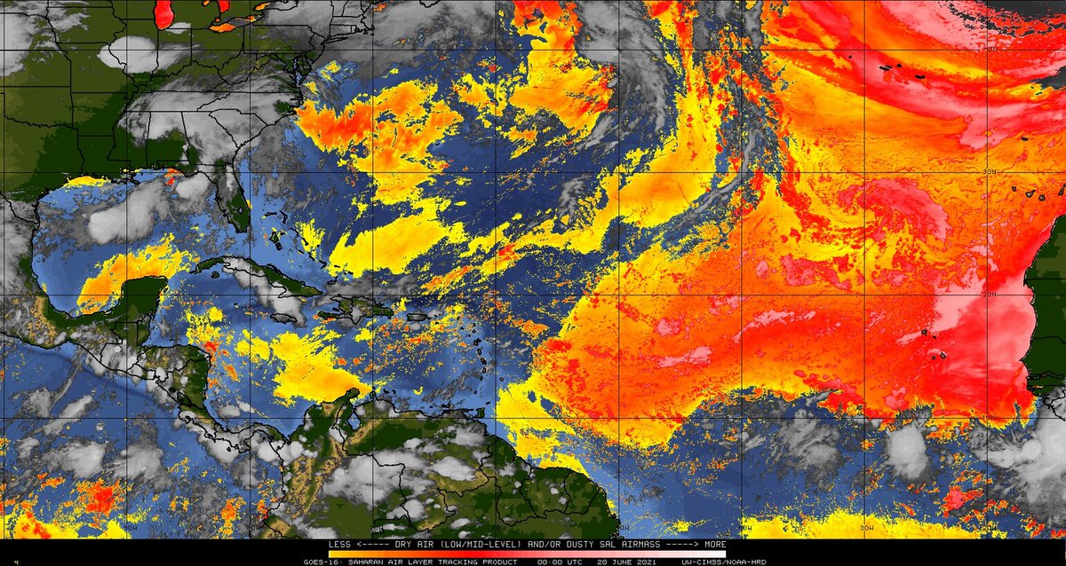 weatherjamaica's tweet photo. I don't know who needs to hear this but unu gu clean off unu fan &amp; stop blame unu sinus issues pon Saharan dust. As a matter of fact the Saharan dust is giving us a break for the next couple days especially with the current active Tropical Wave train from Africa to the Caribbean. https://t.co/Y1gLVqLLmy