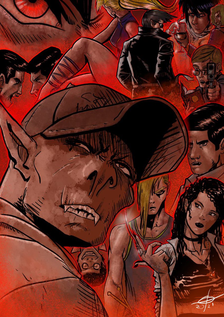 La versión a color de este gran trabajo de <a href="/artekruz/">Artekruz</a> que compone a algunos de los vampiros que conforman #GuayaquilOscuro 
#vampirethemasquerade #vamily #GuayaquilbyNight #v5