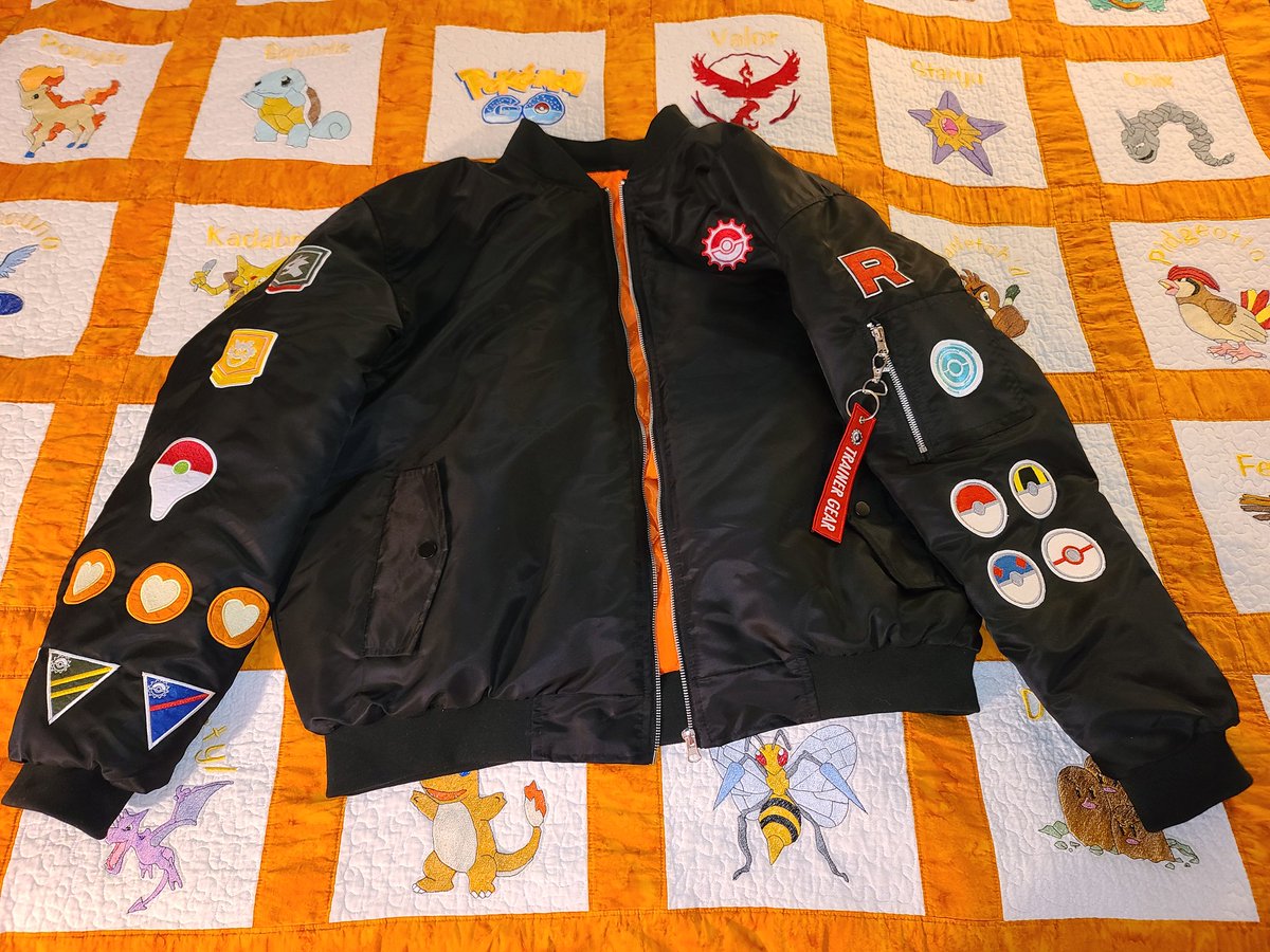 Finished the mods to my @TrainerGear Level 50 Jacket! Turned out awesome and can't wait for cooler Minnesota weather to wear it! If you haven't bought your jacket yet, I highly recommend it! Worth every penny! #PokemonGO https://t.co/XvJZ60DqCu