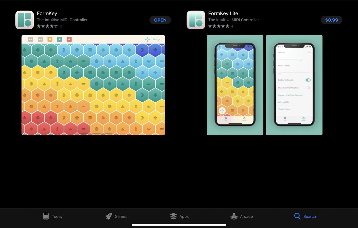bleeshem's tweet photo. I'm checking out @WeArePolyhedra's "FormKey" by Brent (@EchelonIsBack).  It's a mobile MIDI controller with a super unique symbol system for playing, and you can switch between standard notation also as you discover spatial patterns in melodies.  Connect it to your DAW https://t.co/BmVUtz61IF