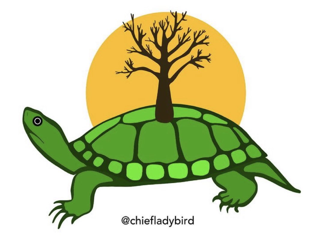 Just saw that one of my favorite artists, <a href="/chiefladybird/">Chief Lady Bird 🦅 ᐅᑮᒪᑫᐧᐱᓀᐢ</a>, designed this incredible Turtle Island emoji that you can unlock using hashtags for #IndigenousPeoplesDay <—— and #IndigenousHistoryMonth <—— See?? Here’s the bigger version: