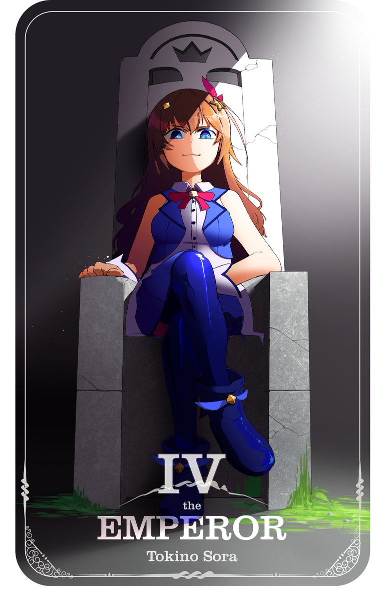 Rei 👑 on Twitter: "Hololive Tarot Deck - Part 2 (Cards IV - VII) Sora (The  Emperor) - #soraArt Mio (The Hierophant) - #みおーん絵 Noel & Flare (The  Lovers) - #しらぬえ #ノエラート