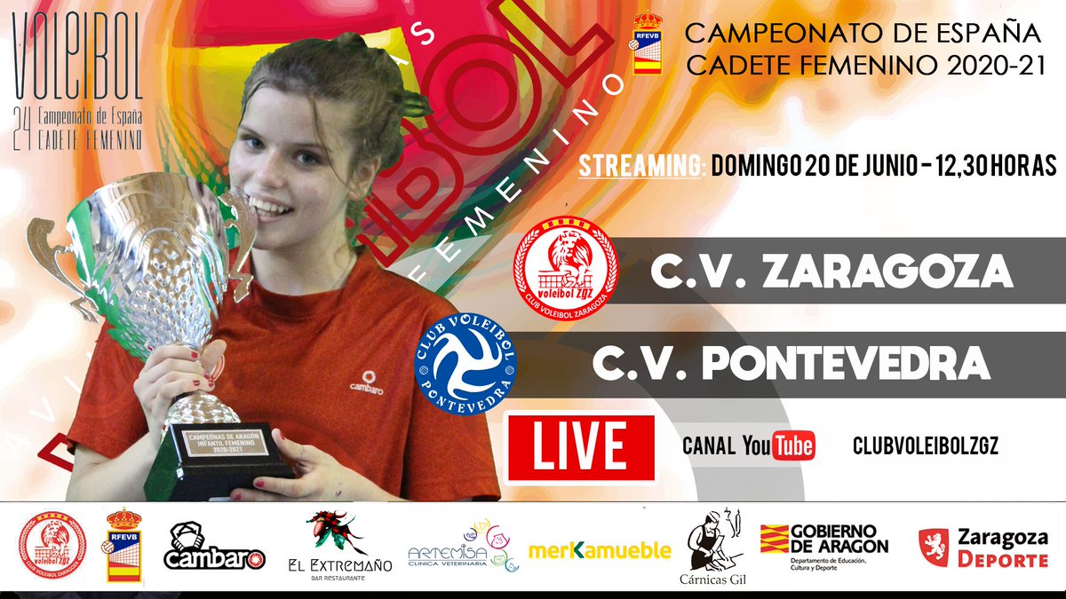 ClubVoleibolZGZ's tweet photo. El @ClubVoleibolZGZ se mide al @CVPontevedra en la tercera jornada del @cevbcf2021 de Avilés. No te pierdas el partido de nuestras chicas, en nuestro canal de Youtube, a partir de las 12 horas.

¡A por todas!  #CEVBCF2021 

https://t.co/gJOvhDwxY8 https://t.co/1nqMMeQs3p
