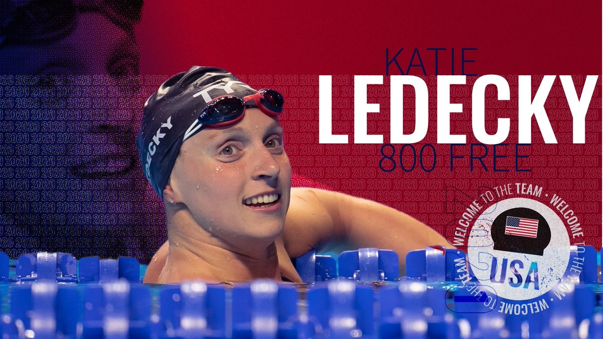 USASwimming's tweet photo. ✅ 200m free
✅ 400m free
✅ 800m free 
✅ 1500m free

Katie Ledecky, y'all! 💪🙌

#SwimTrials21 | #TokyoOlympics https://t.co/DkxWyT6Crd