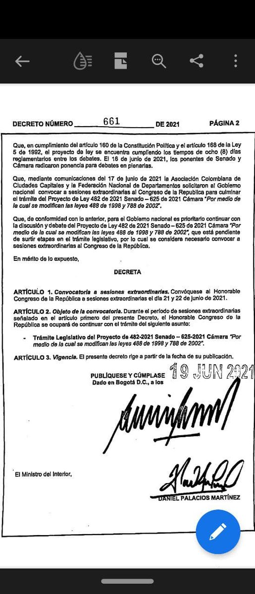 teresitams's tweet photo. #Sesionesextras #Congreso Trámite Legislativo del Proyecto de 482-2021 Senado - 625·2021 Cámara ·Por
medIo de la cual se modifican las leyes 488 de 1998 y 788 de 2002" #sobretasa #gasolina https://t.co/6tGYR6Kr2X