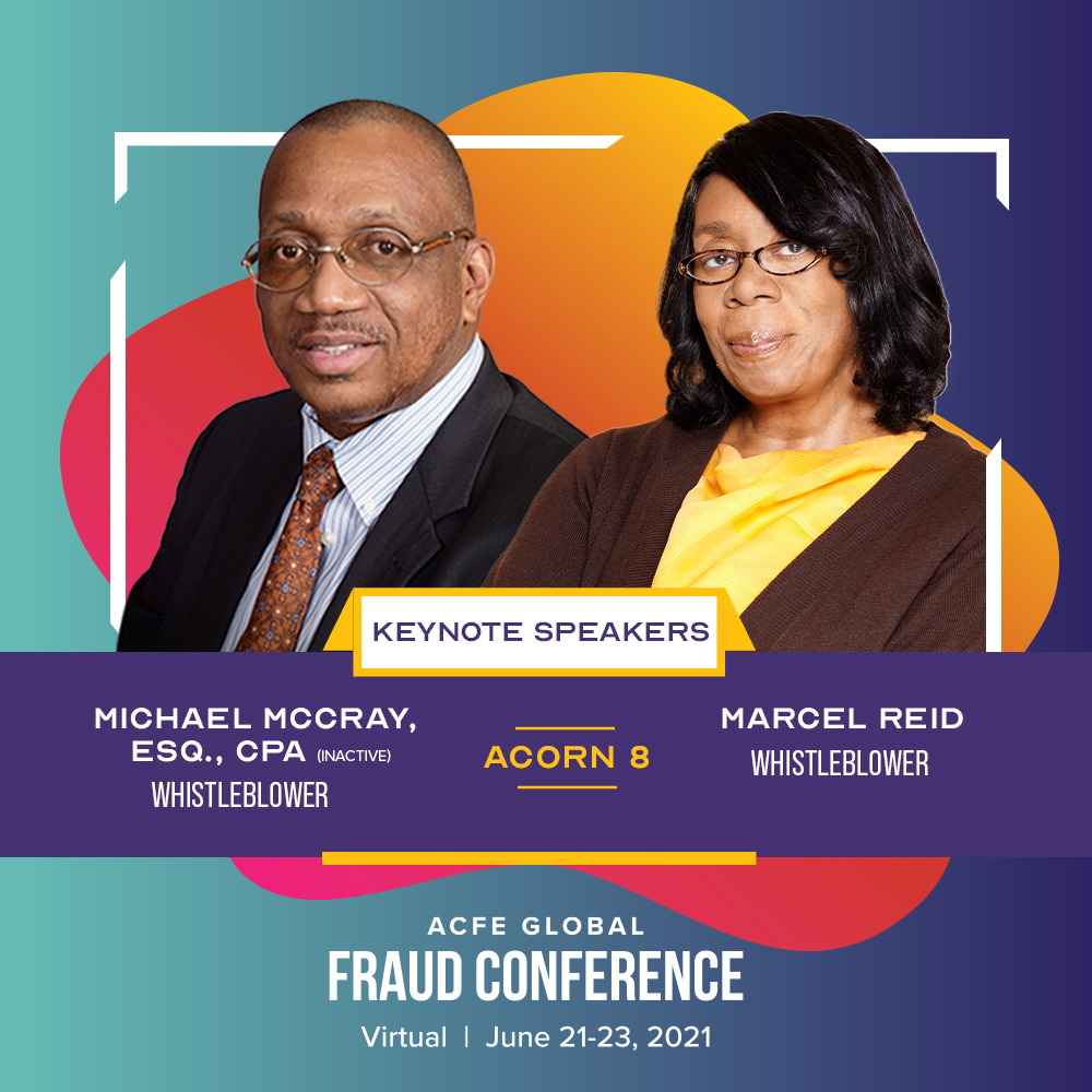 Interested in supporting Founders of the Whistleblower Summit and Film Festival, Michael McCray and Marcel Reid for the ACFE Global Fraud Conference this coming week?  Visit: fraudconference.com 
#FraudConf #whistleblowers #filmfestivals #FilmFestivalFlix #FFF