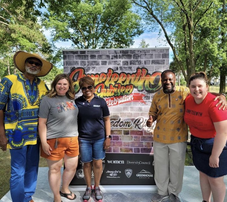 KindraRamaker's tweet photo. Federal holiday official.  Now let’s move ‘free-ish’ to just plain free!  Keep doing the work y’all!  #Juneteenth #NAACP https://t.co/WdO8OM5b5U