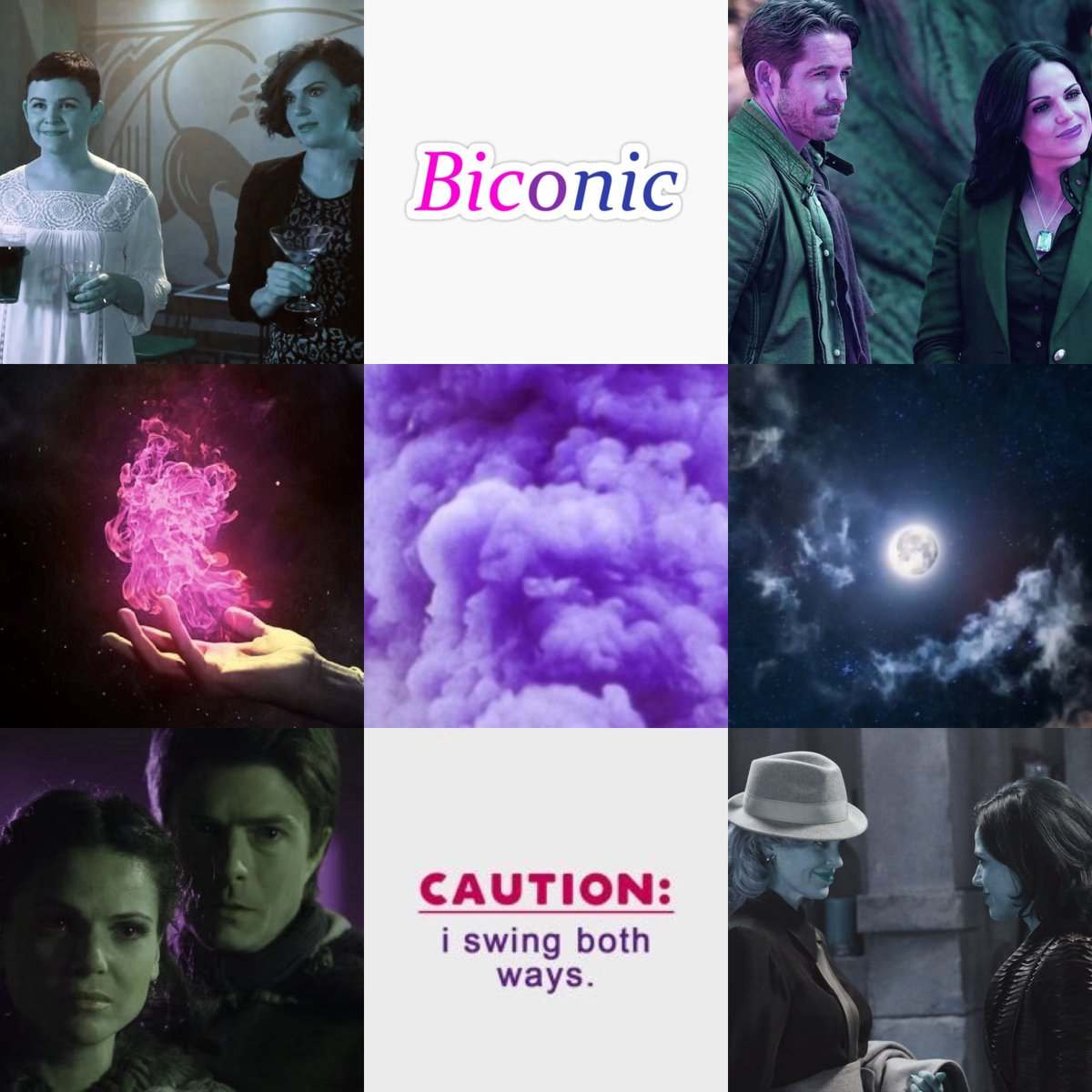 justanoutlawfic's tweet photo. OUAT Pride Month Series: Bi!Regina and her favorite partners. #SnowQueen #OutlawQueen #DragonQueen #StableQueen https://t.co/u6bXSWSKEd