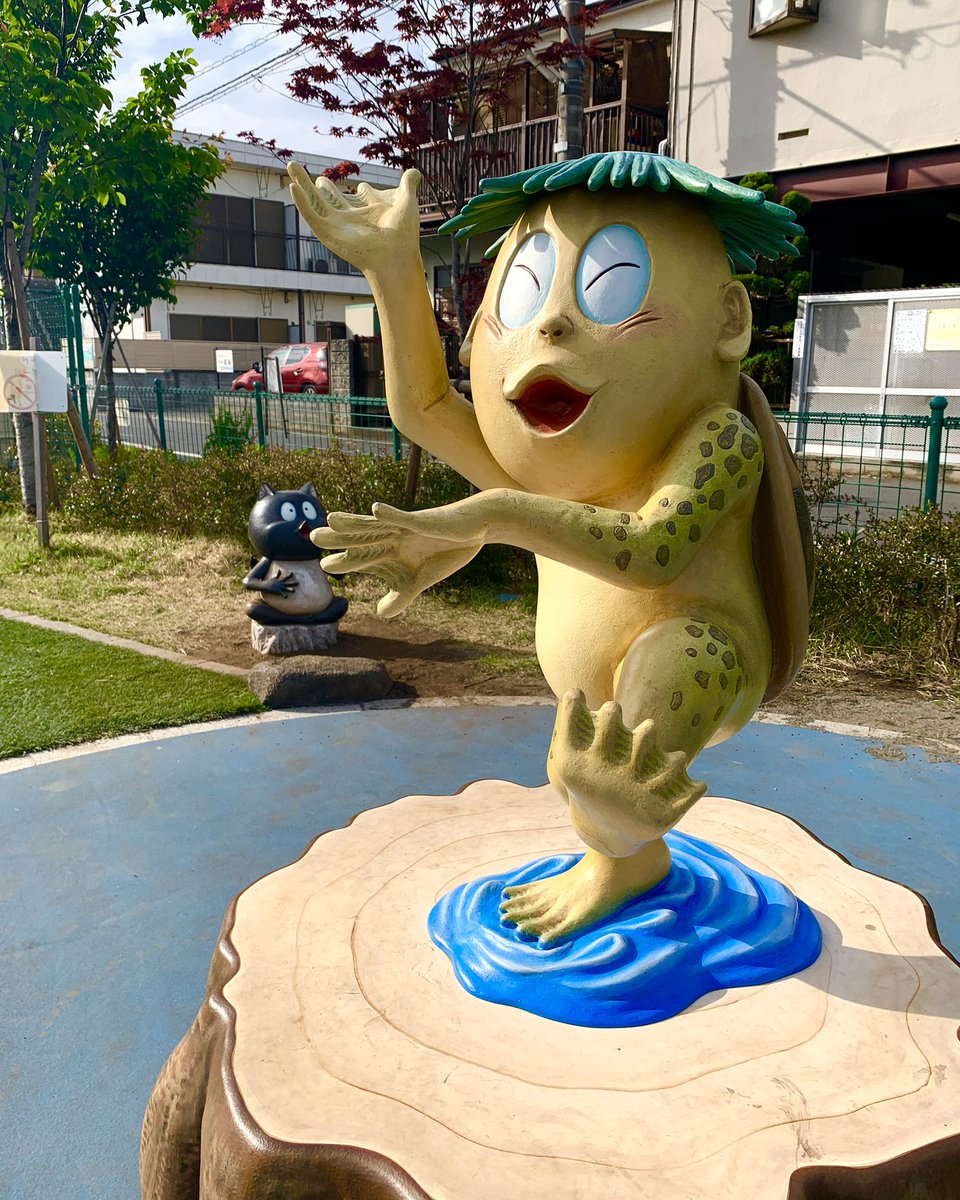 JYTravelJapan's tweet photo. Let us introduce some of the unique attractions in our hometown, Chofu, Tokyo.    Meet “YOHKAIs”, cute ghost characters,  created by a cartoonist, MIZUKI SHIGERU  at KITARO Square❣️. #Japan #cartoon #anime #Tokyo #chofu #kitaro https://t.co/bjCC9o7MkJ