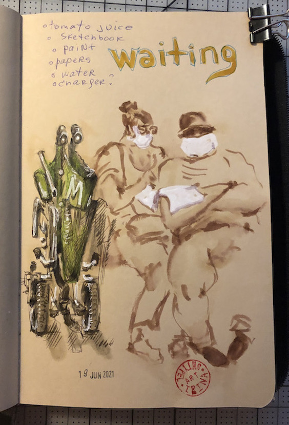 nikiraa's tweet photo. Annoying wait in the doc's office is saved by the bunch of pens in my pocket. Anything goes for the rusty pencil. #sketchbook #dailysketch #sketch #pencil #waiting #drawing #Draw #artistontwitter #Stillman&Birn #docoffice #simple #doodle https://t.co/euuB4rwiKw
