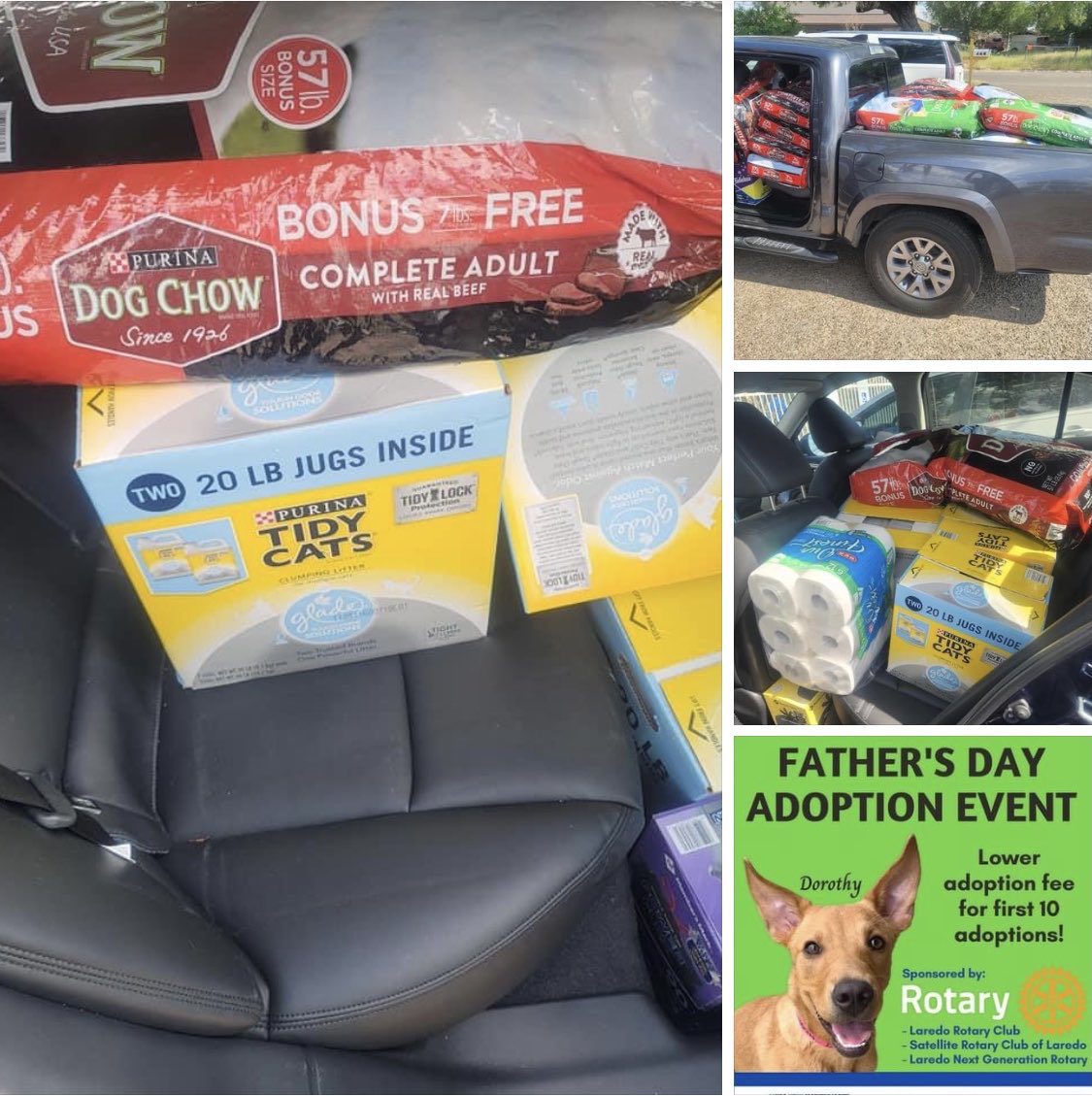 SatelliteLaredo's tweet photo. $4,000 dollars &amp; supplies donated to the Laredo Animal Protective Society by the Laredo, Satellite &amp; Next Generation Rotary clubs.#PeopleofAction https://t.co/PLkhayNoCJ