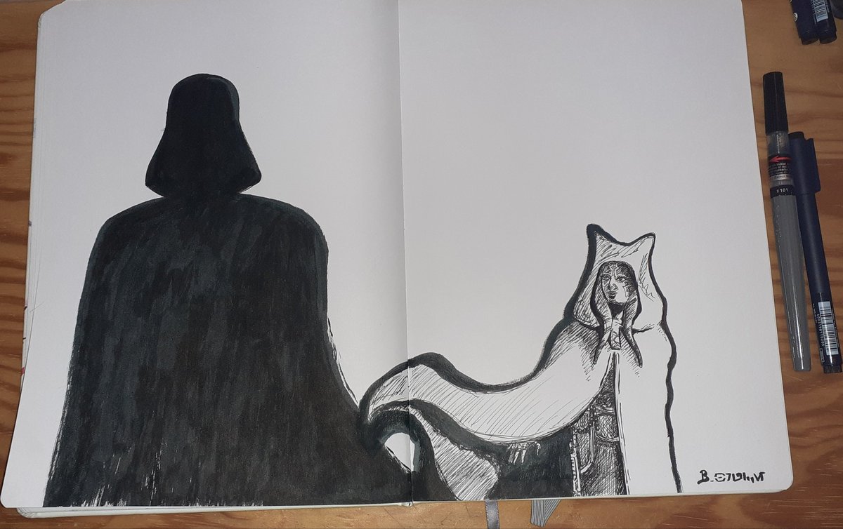theBdrawings's tweet photo. Test des Mono drawing pen de @tombowpencil et du Brush Pen de @kuretakejapan avec #AhsokaTano et #DarthVader .
#drawing #quickdrawing #testdrawing #freehanddrawing #traditionalart #Illustrator #cartoonist #Nantes https://t.co/Dl2nb7UdnC