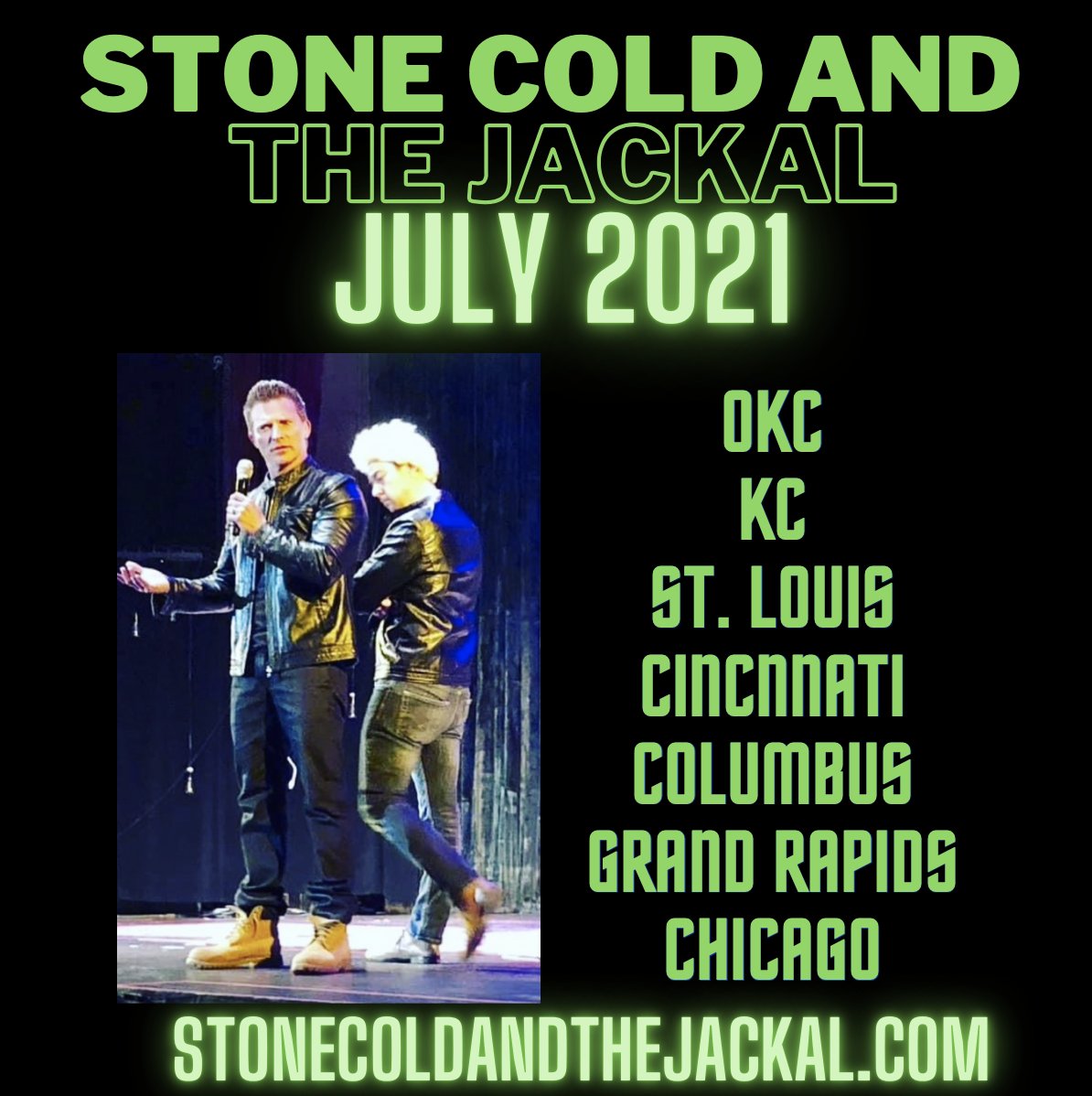 JULY TOUR IS ON! LET'S GO! Can't wait to see you all! We will have a blast! stonecoldandthejackal.com/tour