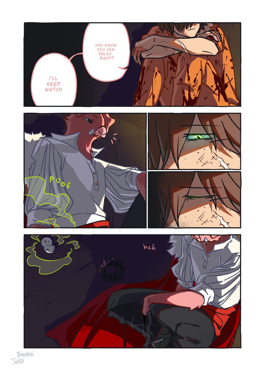 Read from right to left <-

!TW for blood and scars

Very self-indulgent + headcanons my beloved

I want a stream of them just talking so bad...

[1/2]

#rivalstwt #technofanart #technobladefanart #dreamfanart #dreamsmp #dreamsmpfanart 