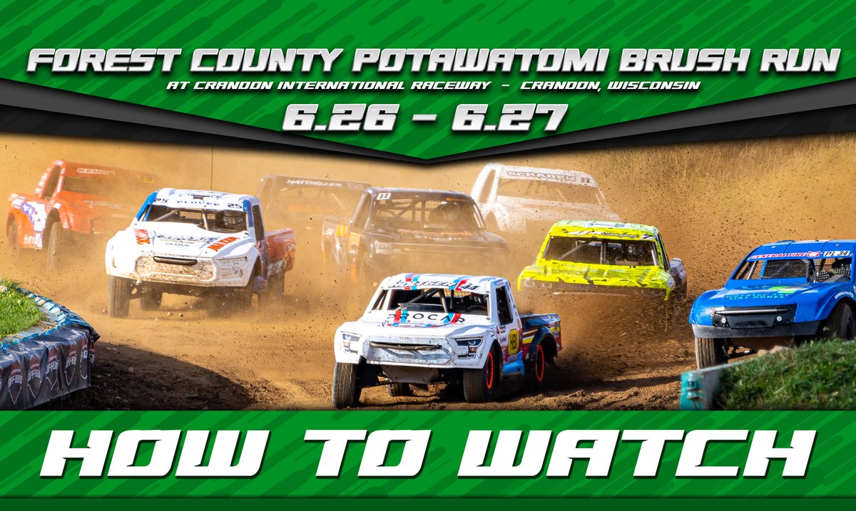 ChampsOffRoad's tweet photo. Tickets for the Forest County Potawatomi Brush Run races next Saturday and Sunday June 26-27: 🎟 https://t.co/xp7I7PuawW

Can't make it? Here's how you can watch: 🎥https://t.co/4CUqI6Ke2f

#AmsoilOffRoad #OffRoad2021 #Crandon https://t.co/m2Q96DnmYr