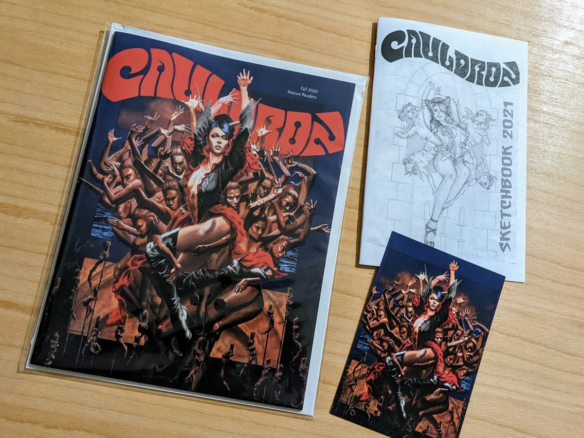 lightamatchXL's tweet photo. MAIL CALL! - This past week I received three separate #IndieComics projects. First was a sweet graphic novel and awesome sketch from @ShawnDaley. Second, #CauldronMagazine Fall 2020, and third was El Krudo comics #1-4 from @KrudoEl. Great stuff! ππΎ https://t.co/so1eSdM3kN