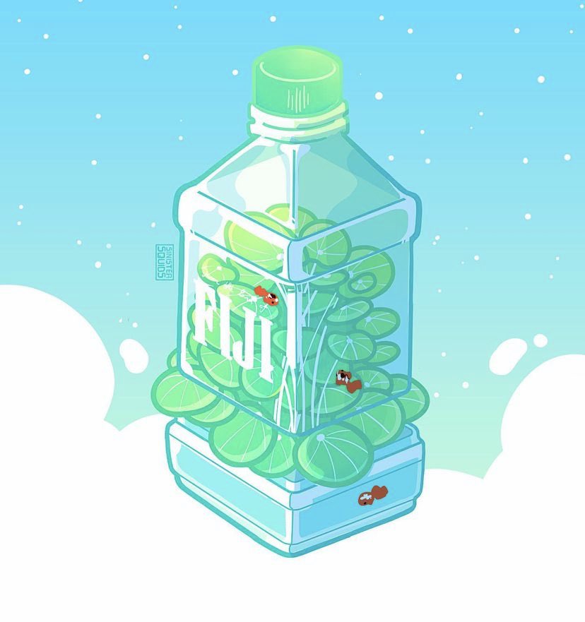 sinistersquids's tweet photo. The frostiest Fiji water around ❄️✨ finally the element Fiji water set is complete 😩 frosty / 🔥 / a pond / air https://t.co/iKM4sZnFDK