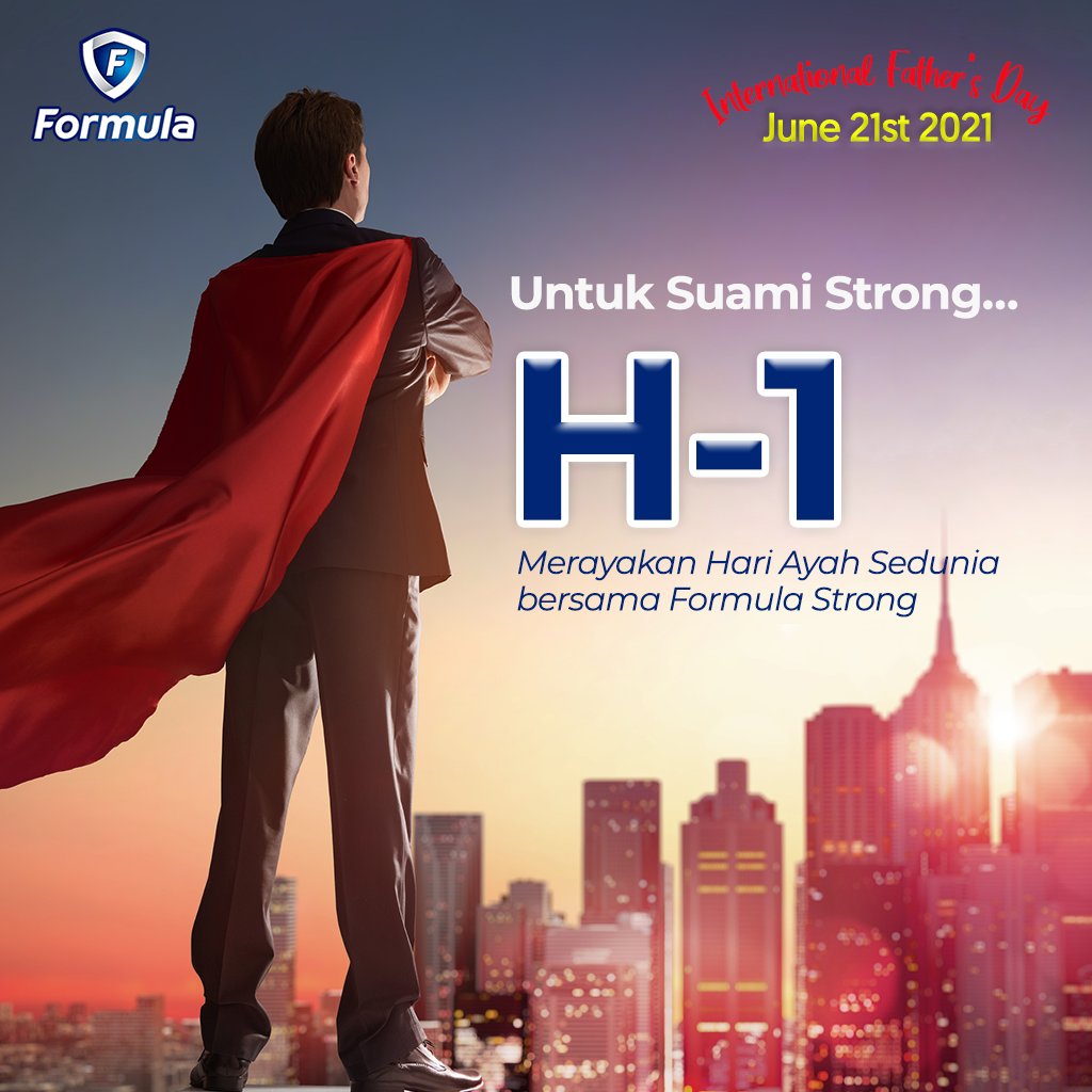 Wah.. besok Hari Ayah Sedunia atau bahasa kerennya International Father’s Day, nih. Udah tahu belum mau ngucapin apa ke ayah atau suami kamu? 🥳

Yuk, rayain Hari Ayah Sedunia bersama #FormulaStrong! Bakal ada challenge seru yang bikin kamu dan suami tambah lengket hihihi 🤭