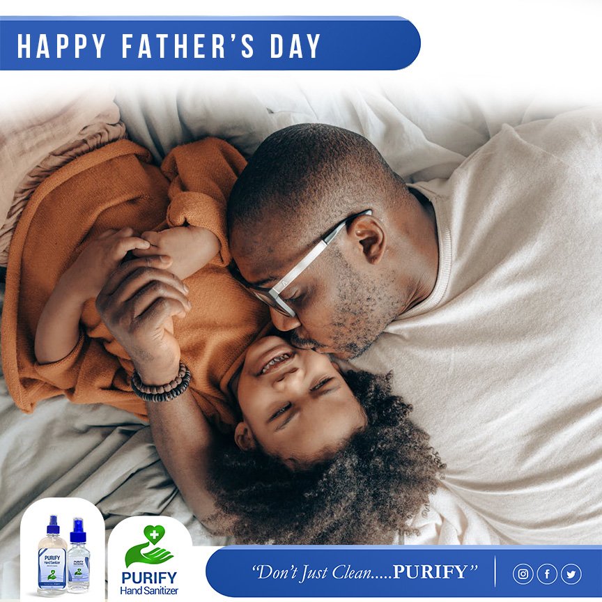 PurifyNigeria's tweet photo. “Any man can be a father, but it takes a special guy to be a DAD.”...Happy Father's Day. Stay Purified. 💙🛒
.
.
.
.
#purifynigeria #fathersday #dad #clean #brandnew #homecare #fashion #sanitizers #cleaning #shop #health #instagood #clean9 #spar #design #500ml #newlook #pops https://t.co/OYTv4GbdmL