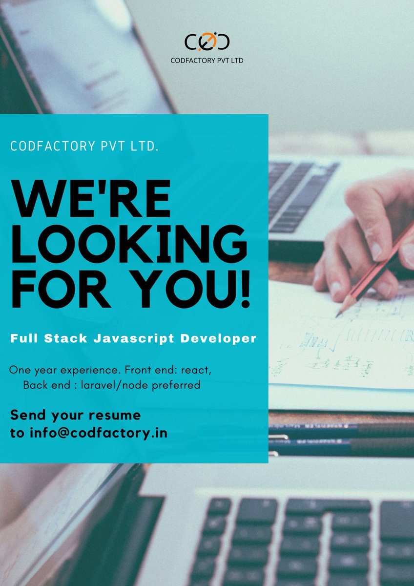 MuhammadNisam13's tweet image. We&apos;re hiring. One year experience
#Hiring #fullstackjavascriptdeveloper