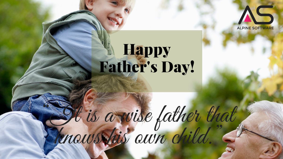 SoftwareAlpine's tweet image. “When my father didn’t have my hand, he had my back.” —Linda Poindexter

Alpine Software Wishes You All A Very Happy Father's Day

#Fathersday #fathersday2021