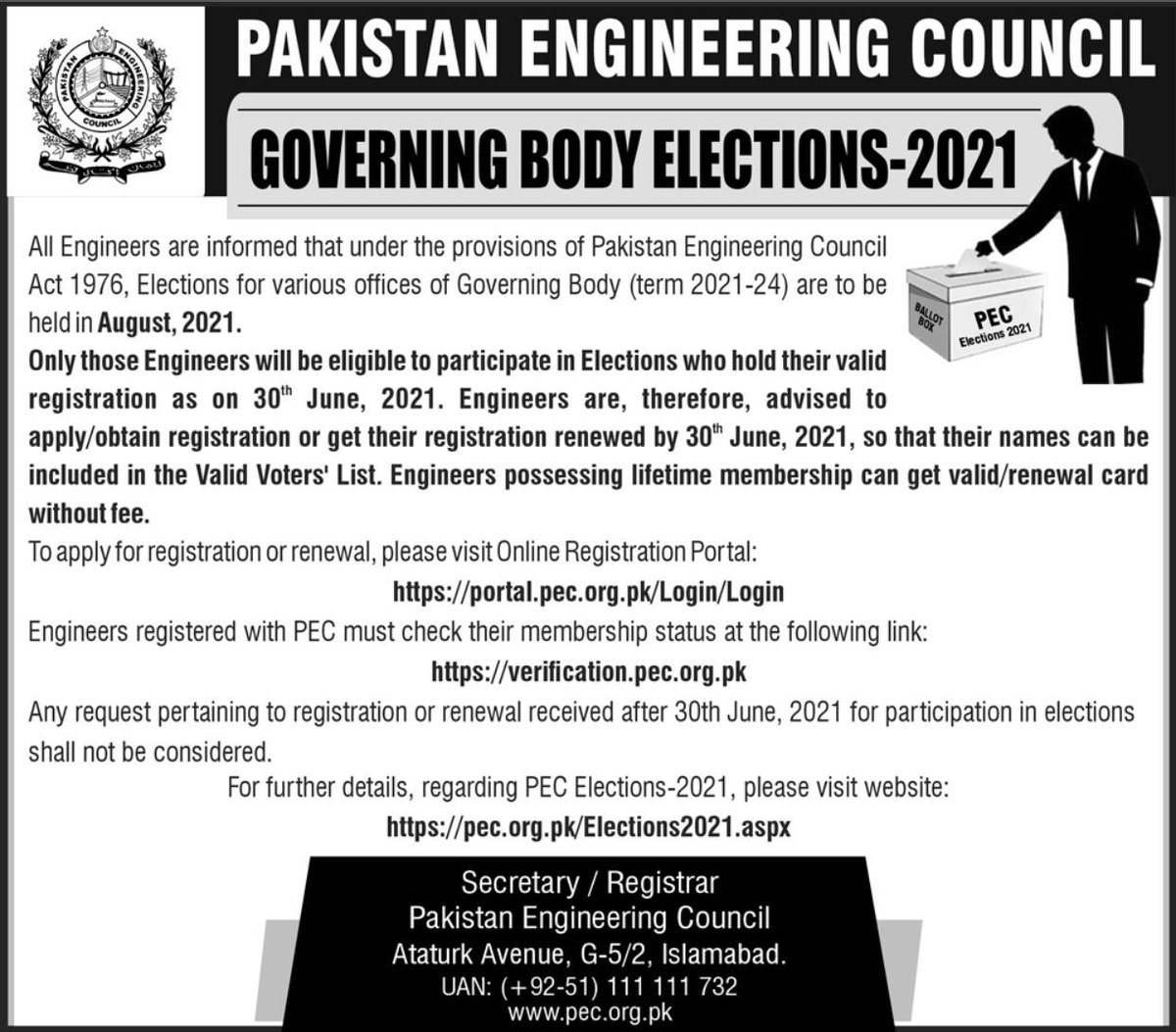 DrNiazAhmadSI's tweet photo. “PEC Governing Body Election 2021”
#TeamNA https://t.co/p23Tt1fPS0