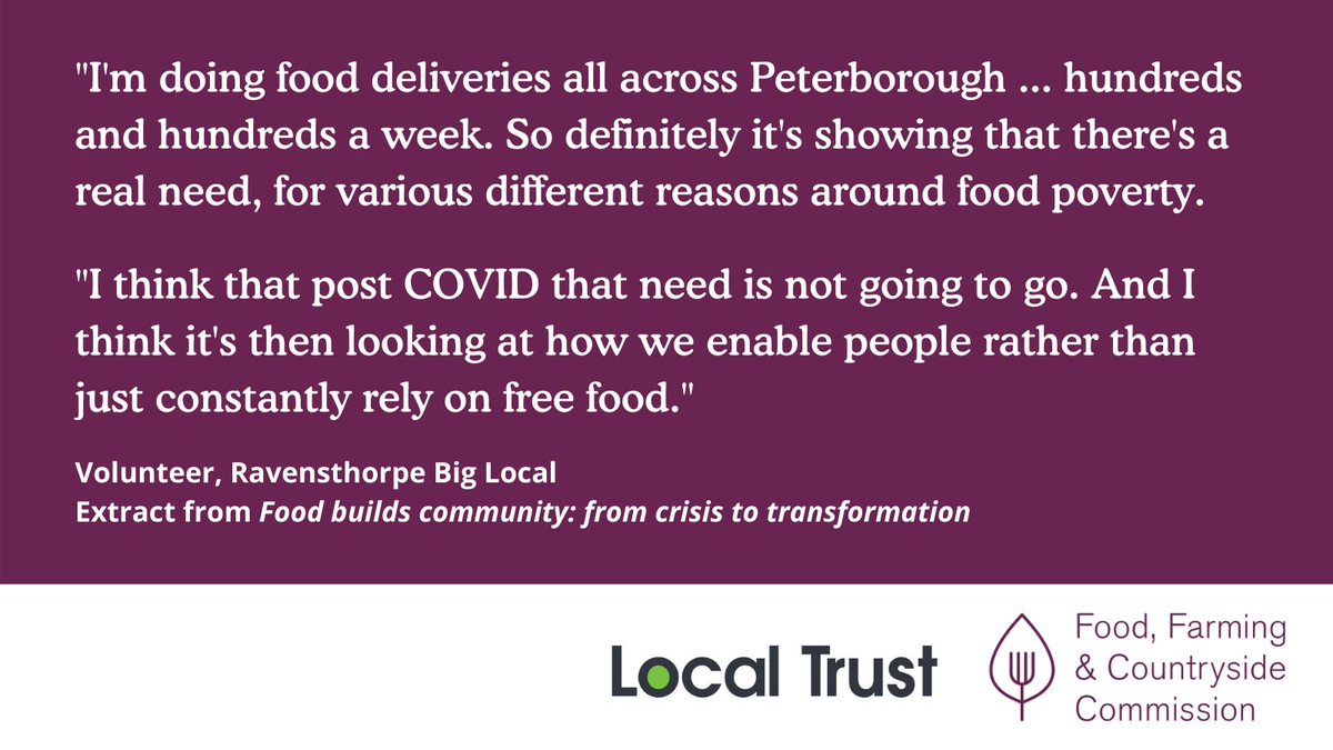 FFC_Commission's tweet photo. 🥕Given the choice, almost all 150 #BigLocal communities decided to work on food.
🥘From community cafes & grow your own projects, to lunch clubs & emergency food deliveries, they told us that food brings people together.
3/4
#WorldLocalizationDay #FoodBuildsCommunity https://t.co/5Oa6PZA6OJ