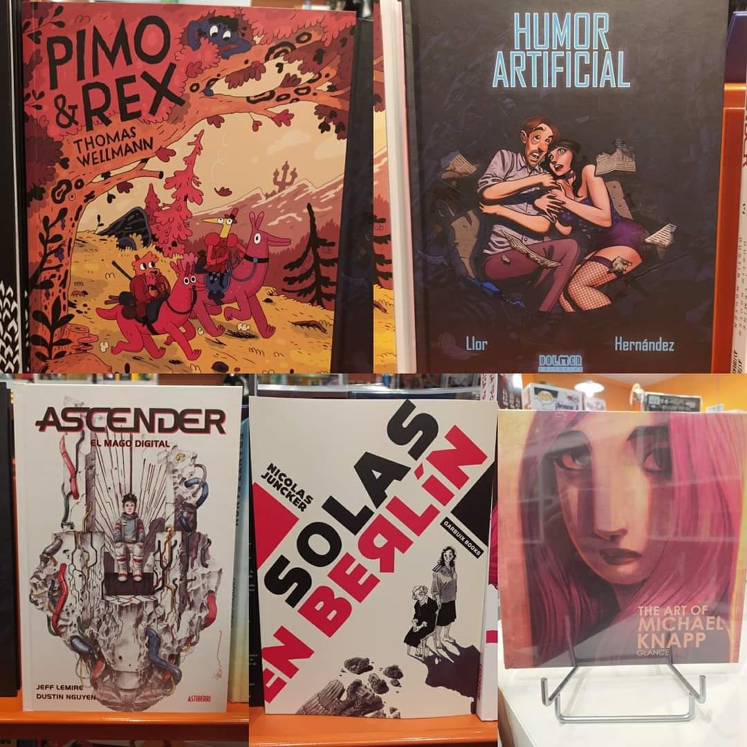 metropol_comics's tweet photo. Os compartimos más cositas que han llegado de diferentes editoriales, como #PimoyRex #Humorartificial #Ascender #SolasenBerlin o el #Artbook de #MichaelKnapp, ¿Le echamos un vistazo? Vamos allá! ;)
#AstiberriEdiciones #DolmenEditorial #EdicionesLaCúpula #GarbuixBooks https://t.co/vdmi68zKfs