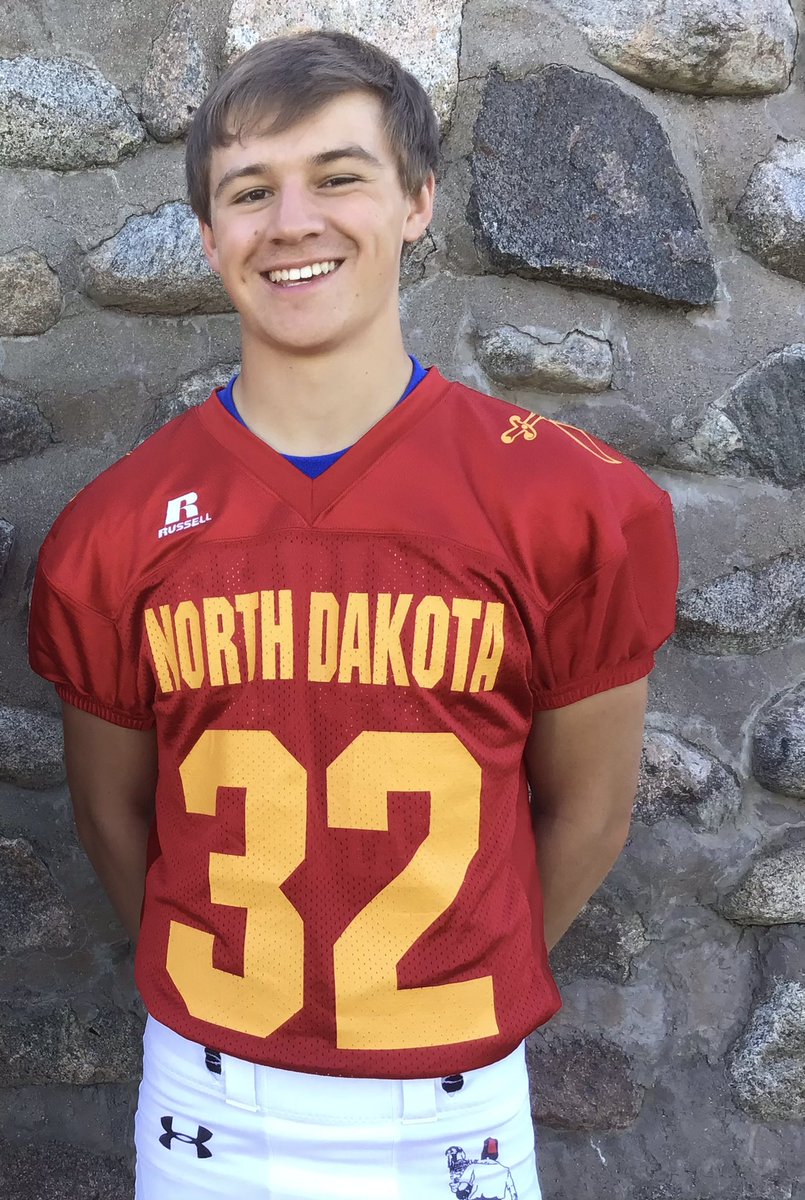 This is Jon Bogert from Grant Co/Flasher and the 9-man West <a href="/ndshrinebowl/">ND Shrine Bowl</a> team. Tonight he helped (along with many others) save a mans life. He rushed out an AED and set it up and used it during the 11 man game. A true hero, be like Jon, people.