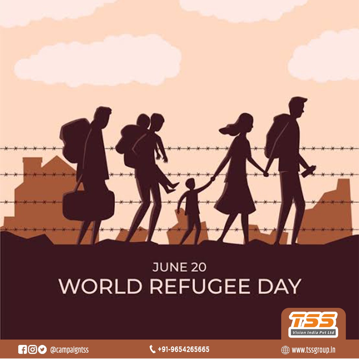 campaigntss's tweet photo. World Refugee Day is celebrated to express respect for the courage, strength and determination of those people who have been forced to leave their country and take refuge in other countries due to violence, torture and other persecution.

#WorldRefugeeDay #RefugeeDay2021 https://t.co/6thl38N22J