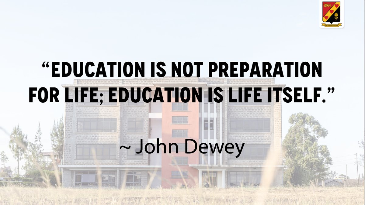 ECTKenya's tweet photo. ECT quote of the day:
"Education is not preparation for life; education is life itself." – John Dewey
#ECTKenya #DiscoverECTKenya #TVET #college #education #student #school #study #engineering #motivation #BuildBackABetterKE #ECTDailyQuotes #technical https://t.co/MeeegX4I8L