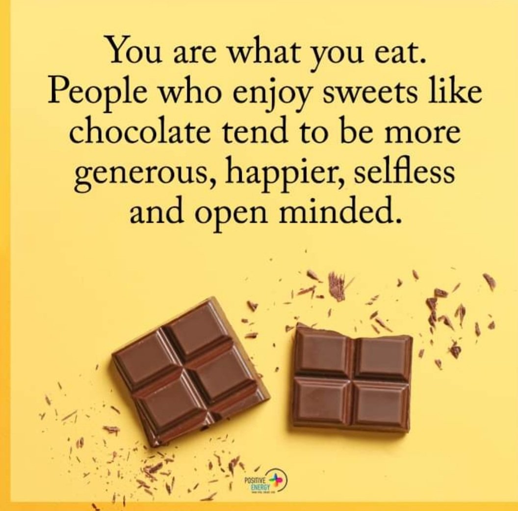 LeAnnKrzyzanow1's tweet photo. This explains everything. And yes, I have a chocolate problem... 🥰 #EatMoreChocolate https://t.co/mlGegHXQZY