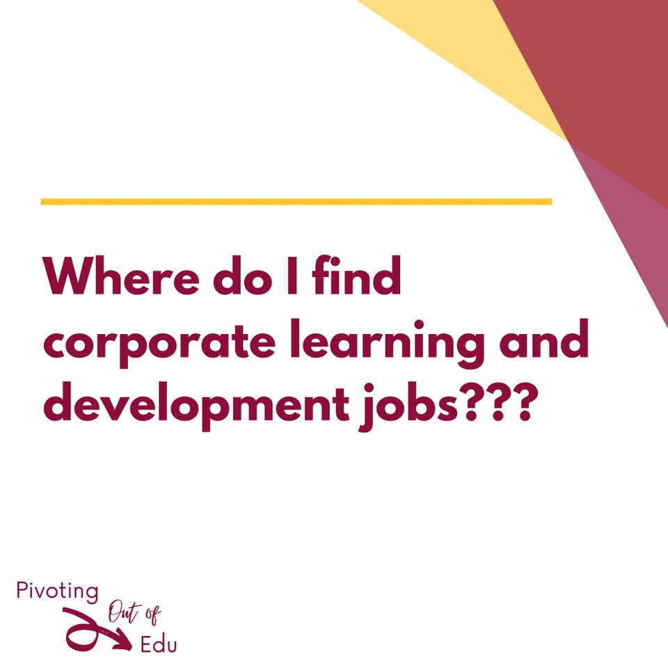We get asked about L&amp;D jobs often from folx who want to pivot out of edu. So where do you find job postings? Checkout ATD job bank… it’s like the higheredjobs for learning and development work. jobs.td.org/jobs/

Give us a like if this is useful. 😀